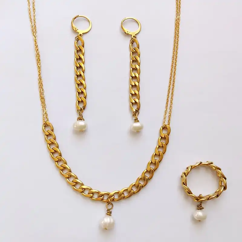 نیم ست زنانه مدل مروارید