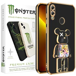Bead Bear-1 monster cover suitable for Xiaomi Redmi Note 7 / Redmi Note 7 Pro / Redmi Note 7S mobile phone with holder base 