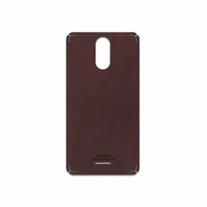 MAHOOT Matte-Dark-Brown-Leather Cover Sticker for Tecno WX3F LTE