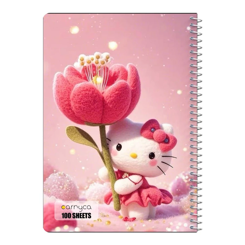 دفتر مشق 100 برگ سیمی کارنیکا طرح هلو کیتی hello kitty کد 25291