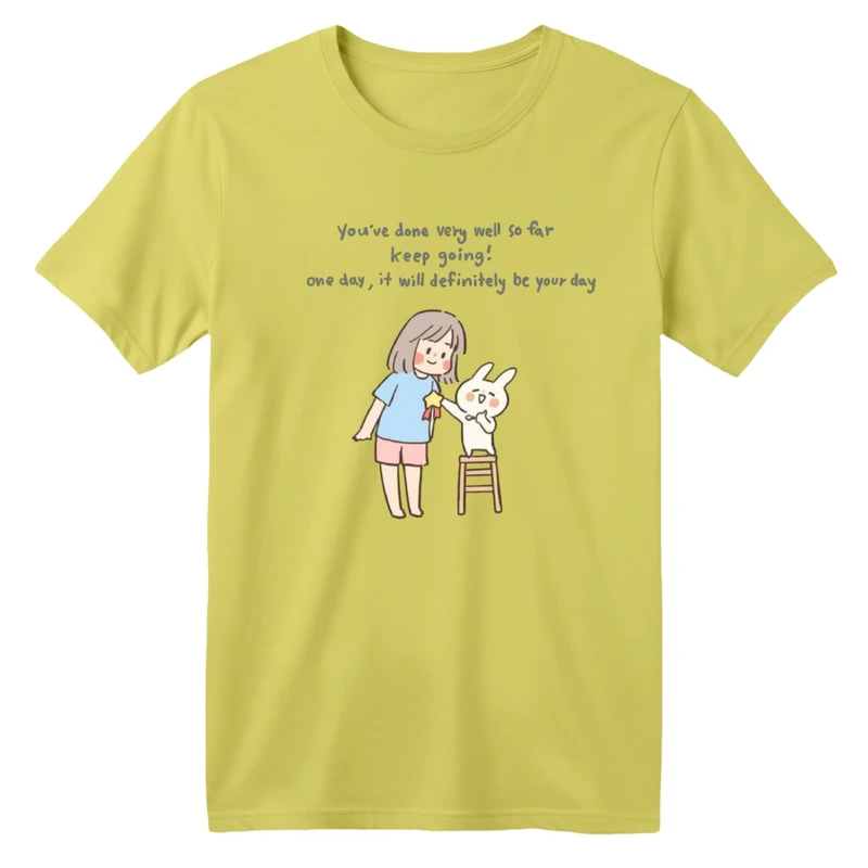 تی شرت آستین کوتاه بچگانه مدل دختر و خرگوش کد 3