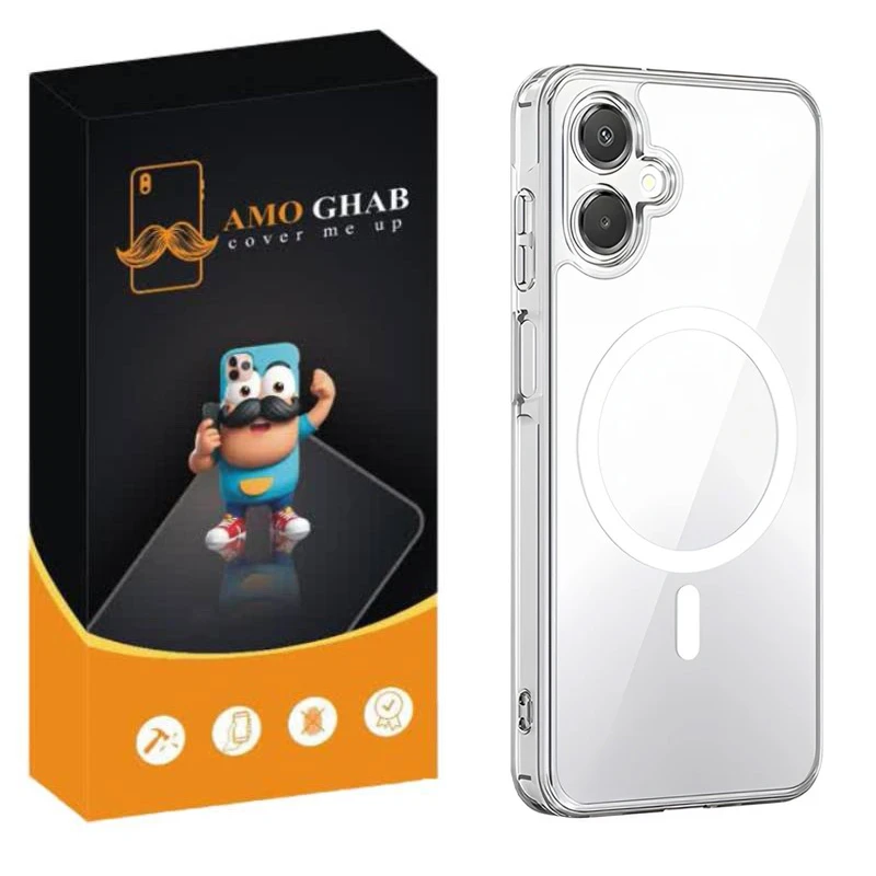 کاور عمو قاب مدل مگ سیف شفاف مناسب برای گوشی موبایل سامسونگ Galaxy A05