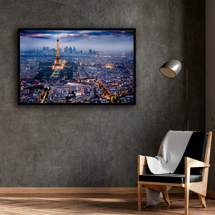 تابلو نوری بکلیت طرح منظره شهری پاریس مدل B-D1790
