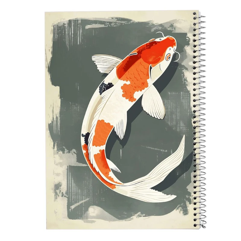 دفتر شطرنجی 50 برگ مدوپد طرح ماهی کد DF16009