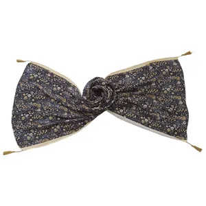 شال زنانه مدل پلیسه ریز لمه گلدار 2025