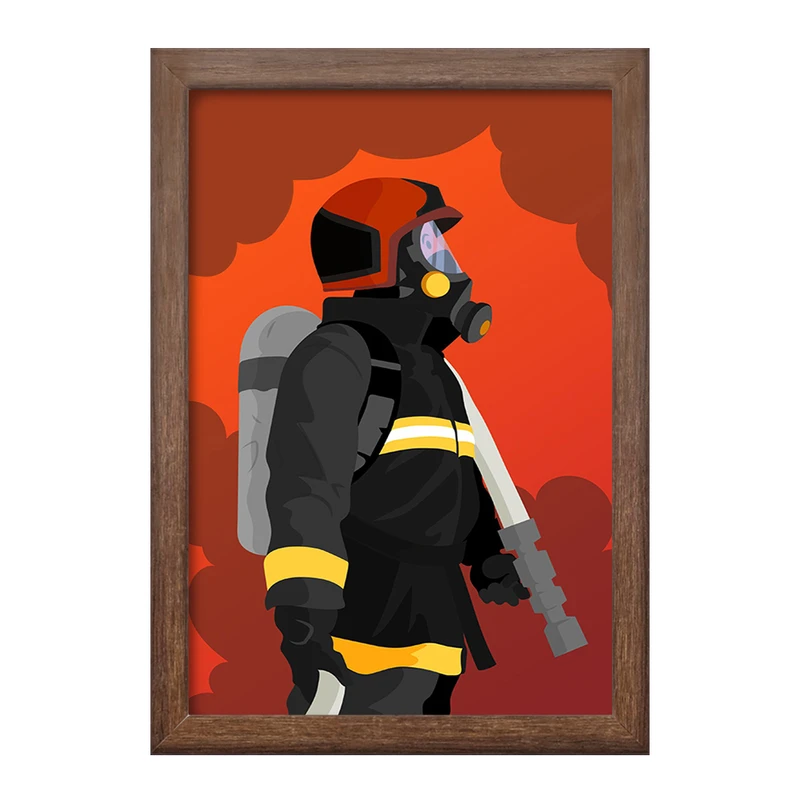 تابلو خندالو طرح آتش نشان کد F1533