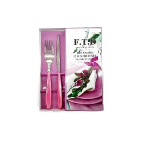 ست کارد و چنگال میوه خوری ۱۲ پارچه اف تی دی کد ۰۰۱