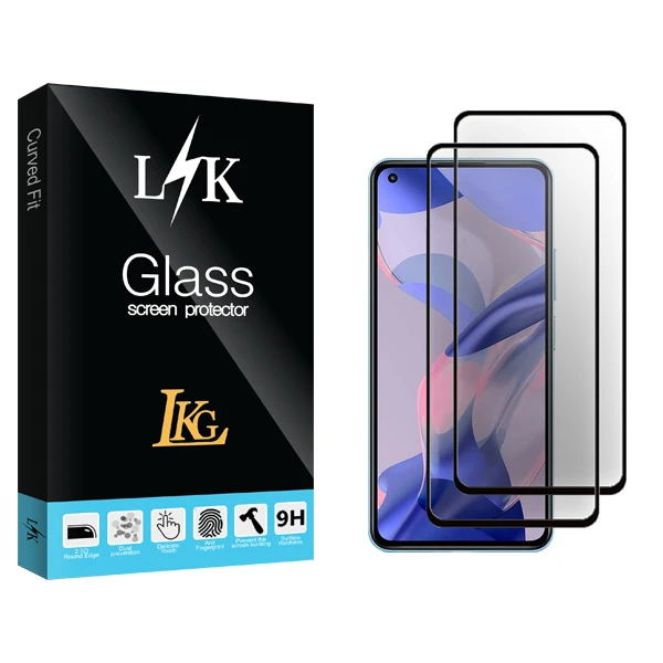 محافظ صفحه نمایش سرامیکی ال کا جی مدل LK Glass مناسب برای گوشی موبایل شیائومی 11 Lite 5G NE 2109119DG بسته دو عددی