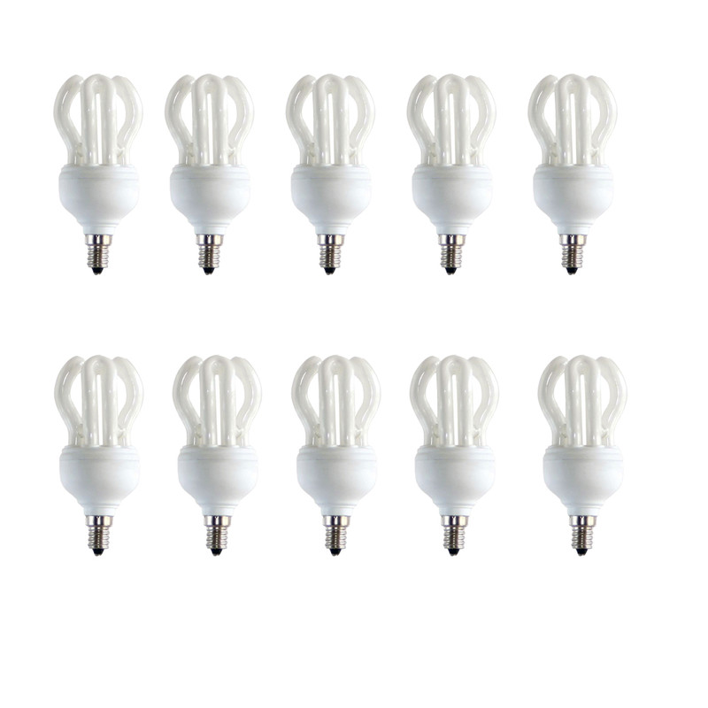 لامپ کم مصرف 11 وات رنگین لایت مدل اتحاد پایه E14 بسته 10 عددی