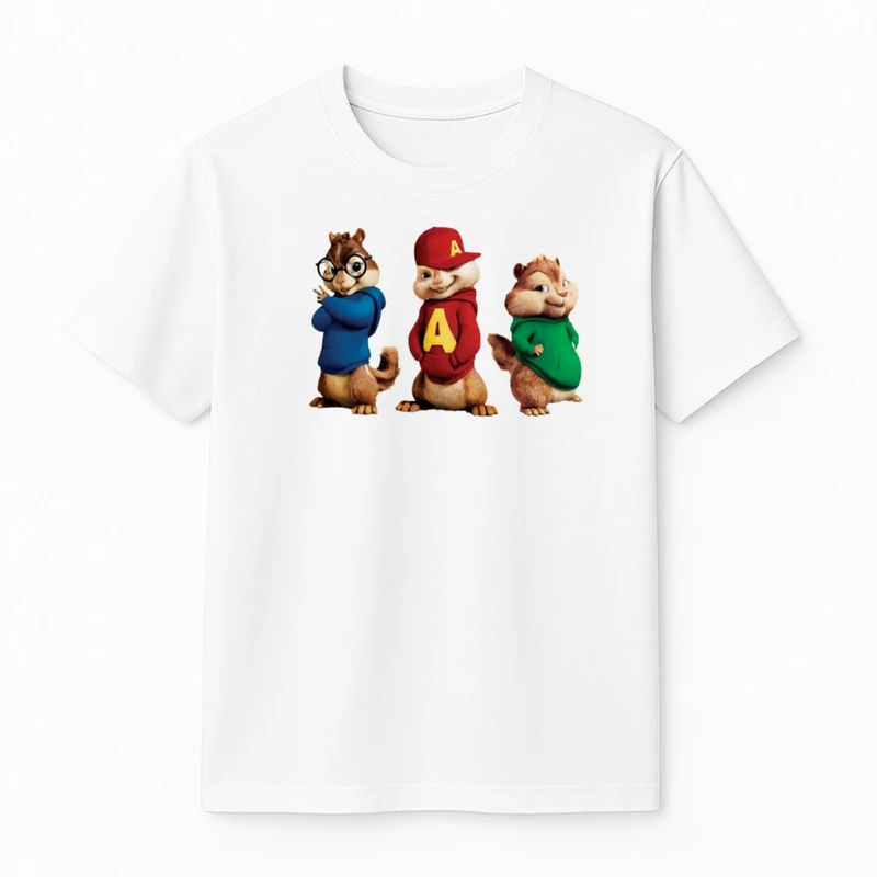 تی‌شرت آستین کوتاه پسرانه مدل آلوین و سنجاب ها کد v2 