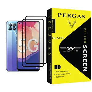 Waily Nice Pergas Glass MIX002 Screen Protector For Oppo Reno4 SE Pack Of 2