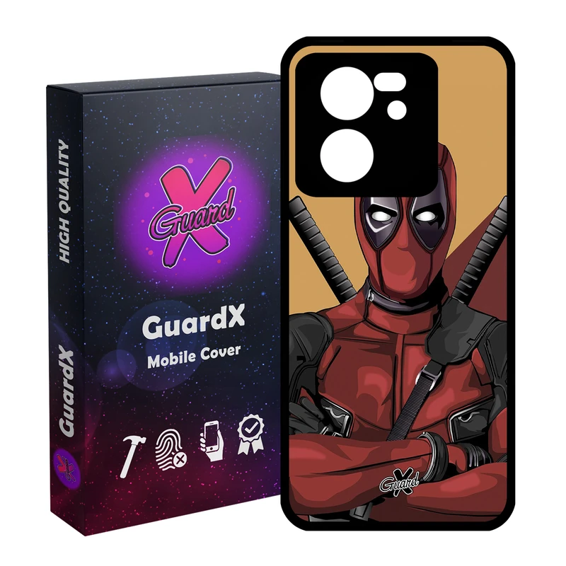 کاور گارد ایکس طرح Dead Pool مدل Glass10091 مناسب برای گوشی موبایل شیائومی 13T/13T Pro/Redmi K60 Ultra