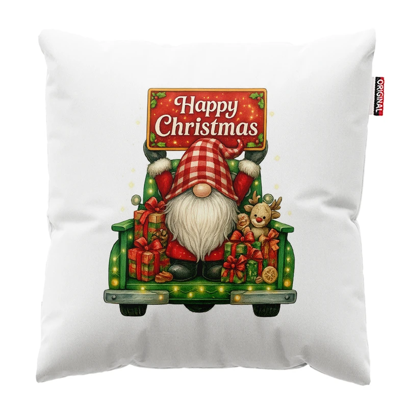 کوسن پاد آفرین مدل کریسمس طرح بابانوئل کاج گوزن آدم برفی کد PK302587 سایز 30*30 سانتی متر