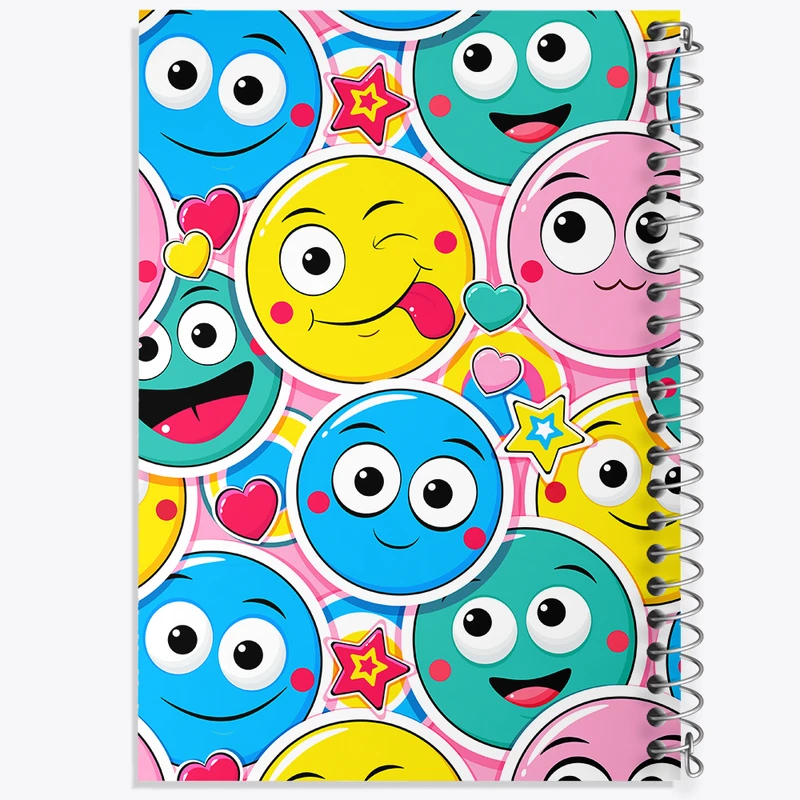 دفتر نقاشی 50 برگ خندالو طرح ایموجی کد N663