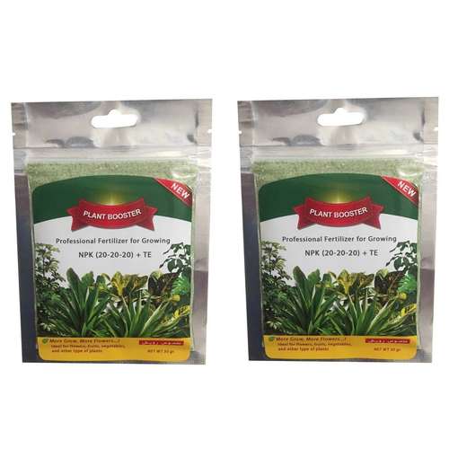 کود کامل پودری گرین دراپ گل و گیاه خانگی مدل 20-20-20   وزن 100 گرم بسته 2 عددی