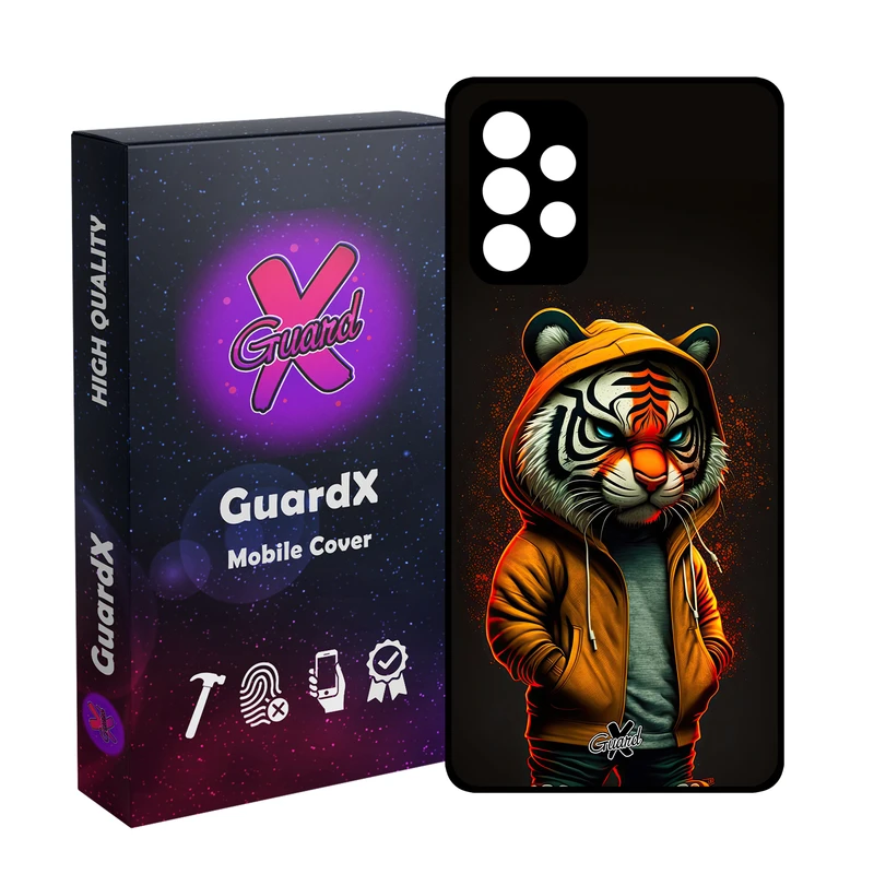 کاور گارد ایکس طرح ببر مدل Glass10618 مناسب برای گوشی موبایل سامسونگ Galaxy A53