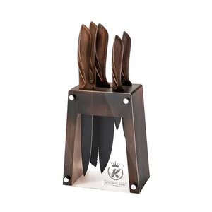 سرویس چاقو 6 پارچه کیچن کینگ مدل WOOD