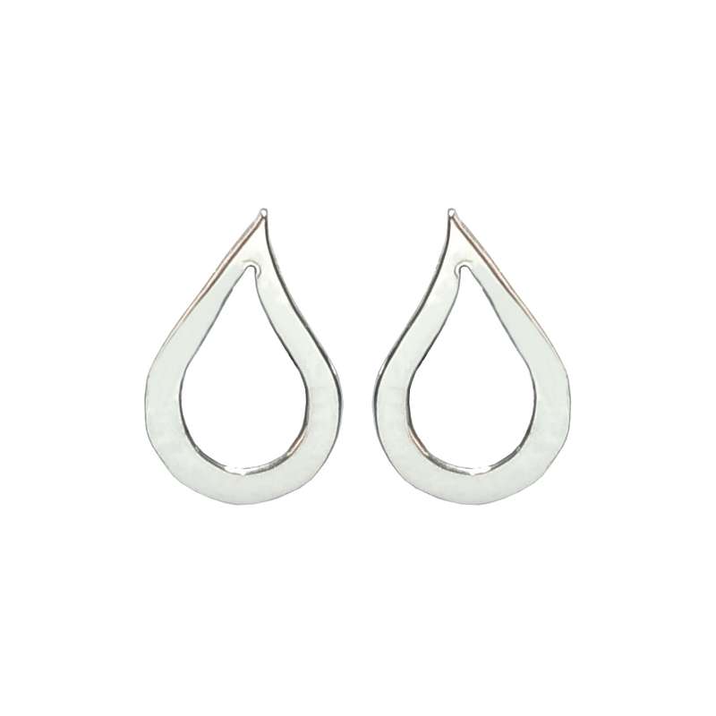 گوشواره نقره زنانه مدل اشک تکی