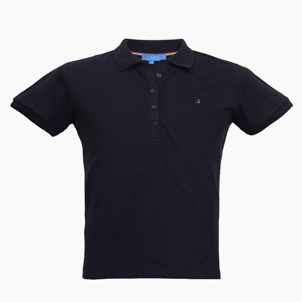 پولوشرت آستین کوتاه زنانه سولا مدل SL311000002Blue-Navy پولوشرت آستین کوتاه زنانه سولا مدل SL311000002Blue-Navy
