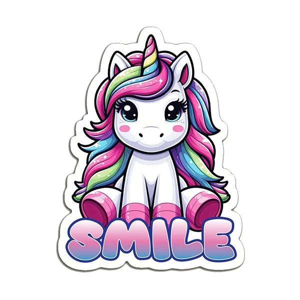 استیکر پارچه و لباس پاد آفرین طرح اسب تک شاخ کد 384