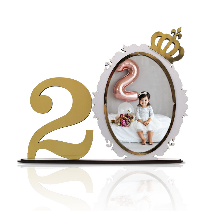 قاب عکس کودک طرح عدد تولد مدل MKids14-2