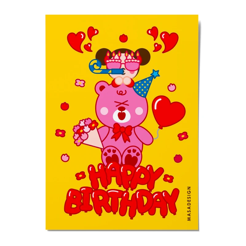 کارت پستال ماسا دیزاین مدل POSTSM 0023 HAPPY BIRTHDAY