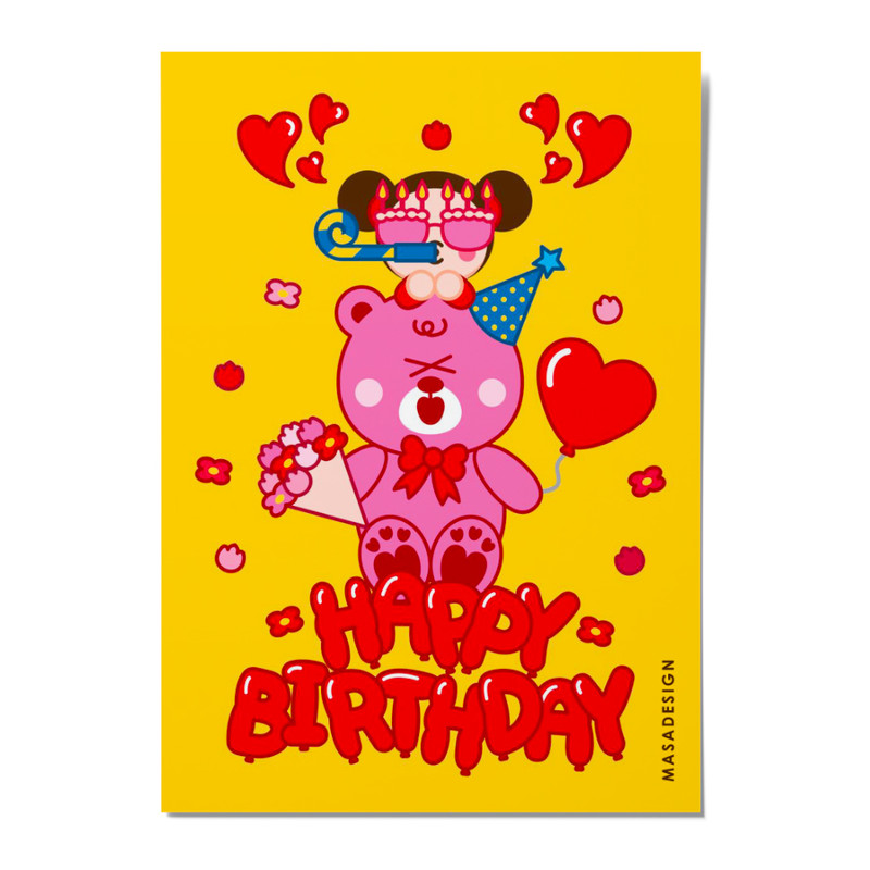 کارت پستال ماسا دیزاین مدل POSTSM 0023 HAPPY BIRTHDAY