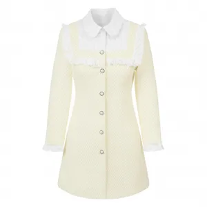 پیراهن بافتنی یقه انگلیسی زنانه مدل مانیا