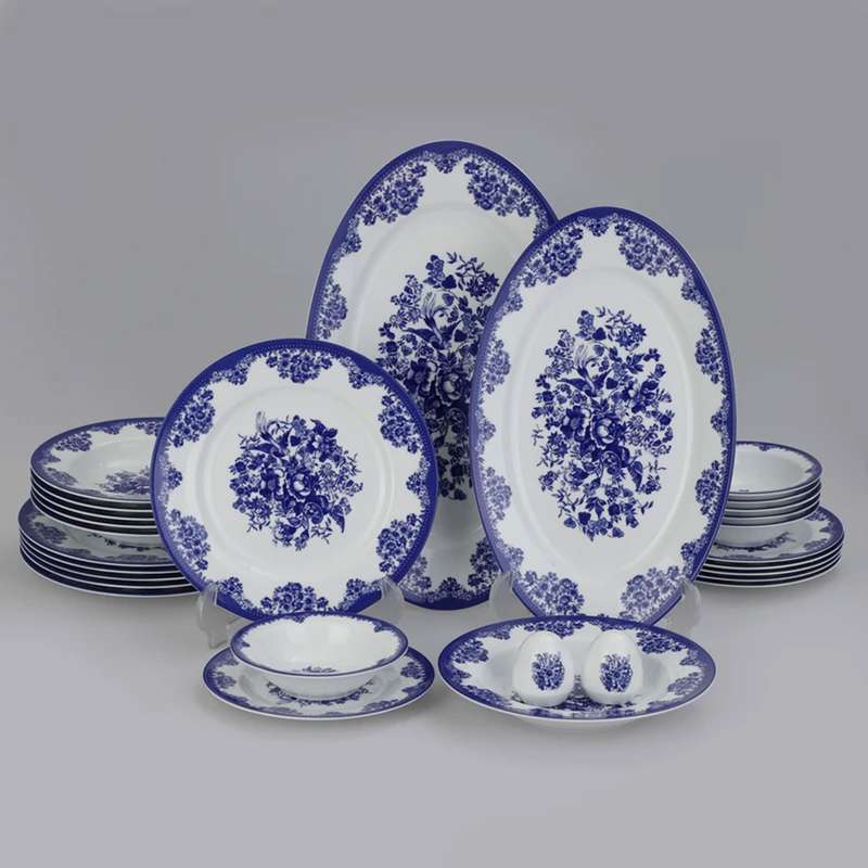 سرویس غذاخوری 28 پارچه 6 نفر چینی زرین ایران مدل ایتالیا اف فلورانس درجه عالی