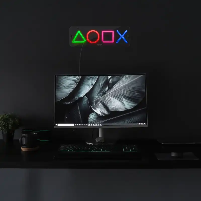 چراغ دیواری نئون دیزاین طرح Ps-Keys-GL_MLC