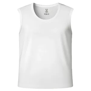 زیرپوش بدون آستین یقه گرد مردانه پوش من مدل نخ پنبه