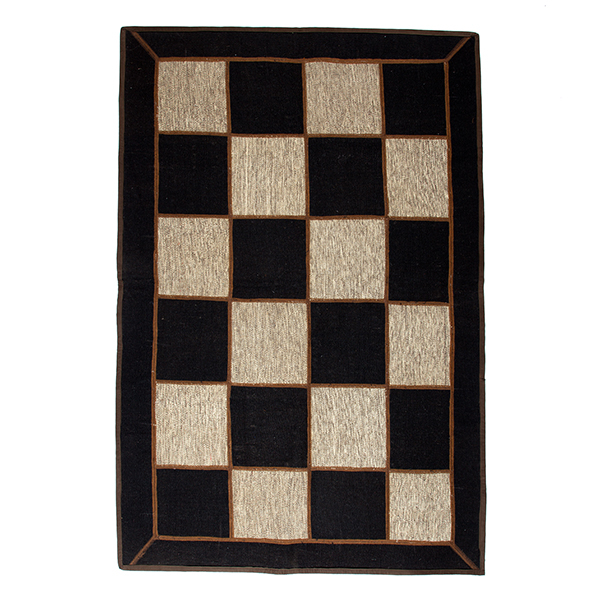 گلیم دستبافت 1.5 متری ساده مدل چهل تکه دوزه شده کد 51070043