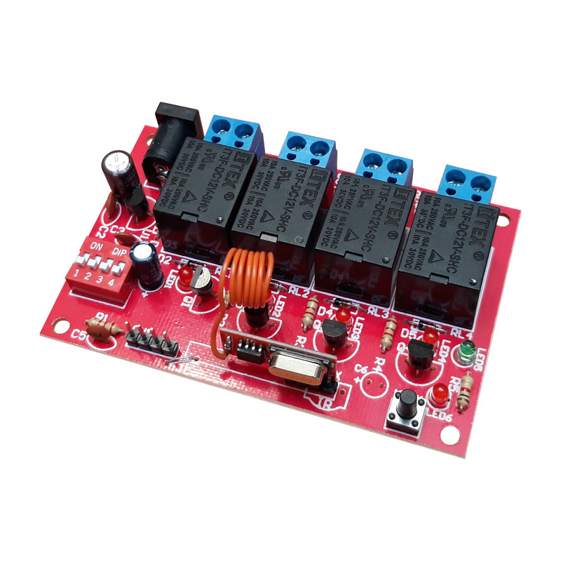 برد و ریموت 4 کانال مدل 433MHZ