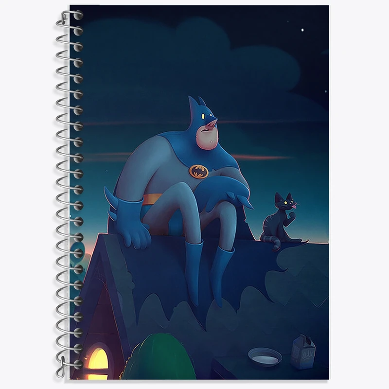 دفتر زبان 50 برگ خندالو مدل سه خط طرح بتمن (Batman) کد F189