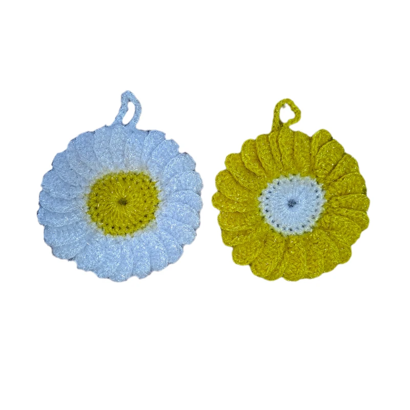 اسکاچ دستبافت طرح آفتابگردان بسته 2 عددی 