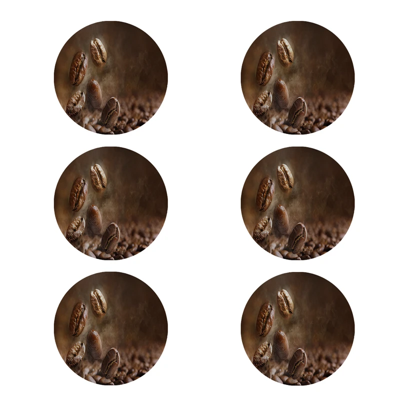 زیر لیوانی طرح قهوه کد 5004 بسته 6 عددی