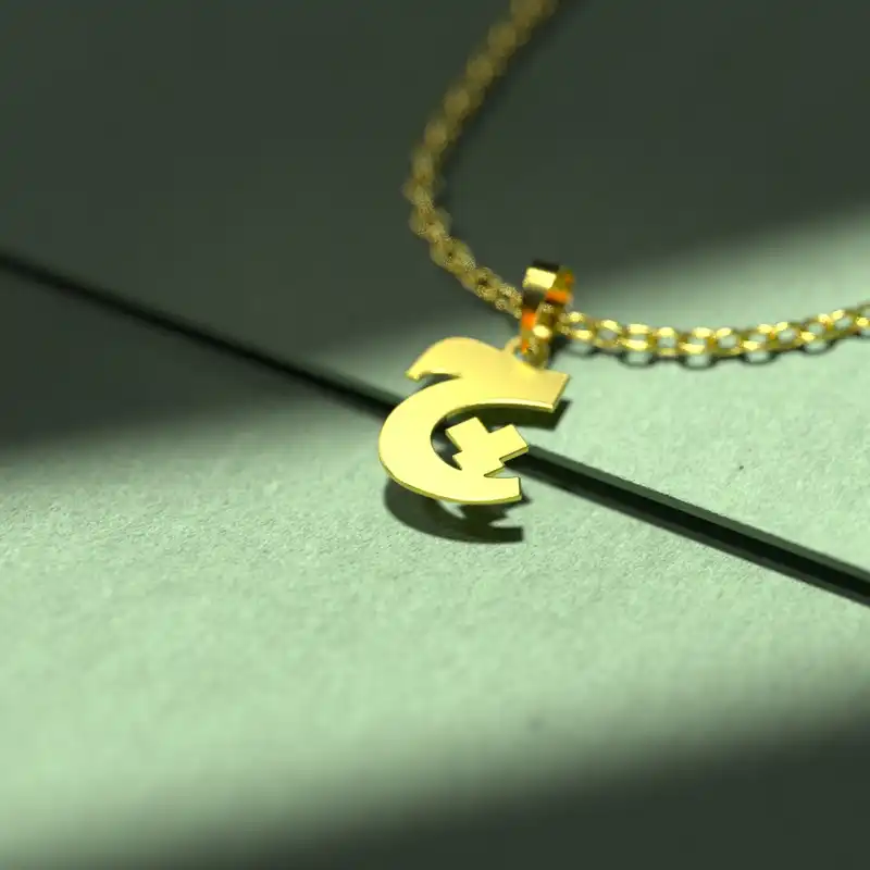 گردنبند طلا 18 عیار زنانه مدوپد مدل حرف چ کد I3-1-1839