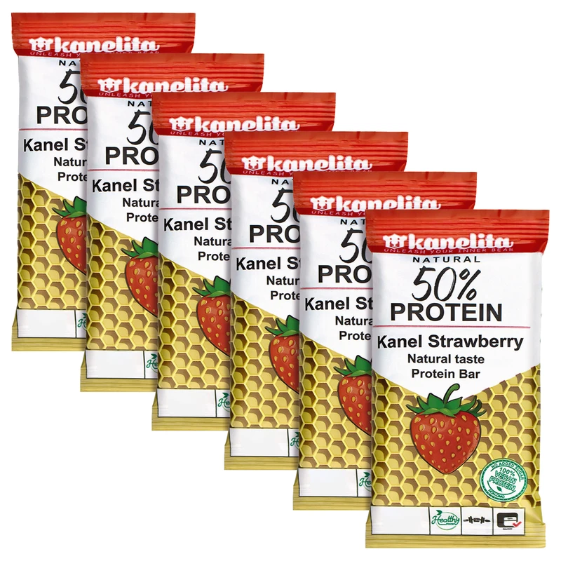 پروتئین بار گیاهی کنل توت فرنگی کنلیتا - 45 گرم بسته 6 عددی