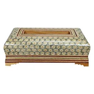 جعبه دستمال کاغذی خاتم کاری مدل ستاره کد MR4