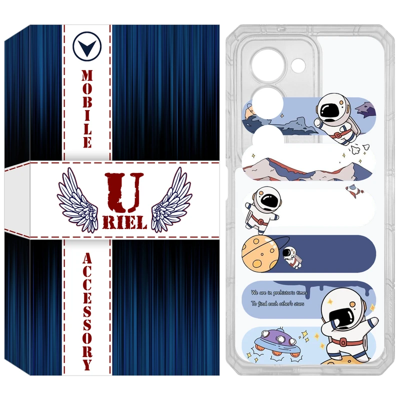 کاور یوریل مدل Clear کد 30 طرح کهکشان مناسب برای گوشی موبایل شیائومی Redmi 15 4G