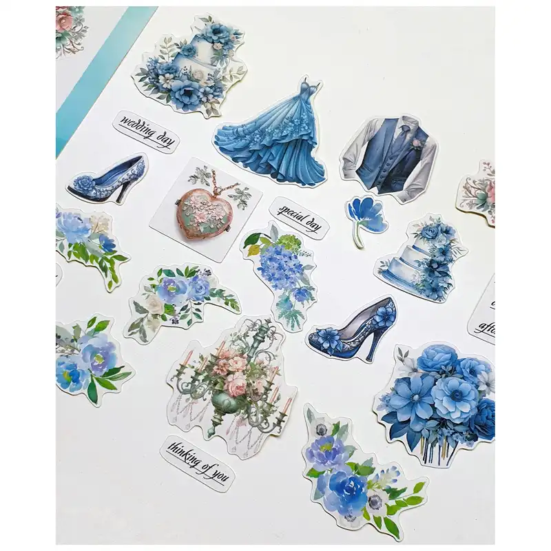 برچسب کاترینکا طرح برش خورده بولت ژورنال و اسکرپ بوک مدل Wedding day بسته 41 عددی