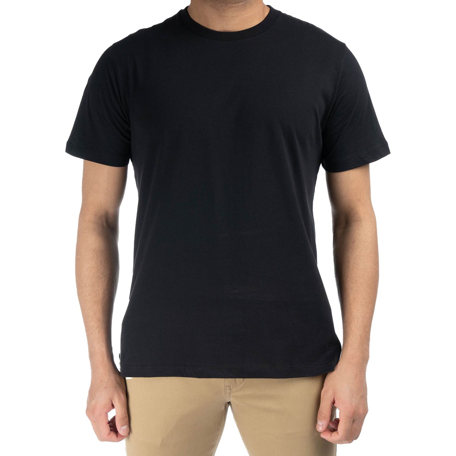 تی شرت آستین کوتاه مردانه جوتی جینز مدل یقه گرد کد 1551242 رنگ مشکی -  - 1