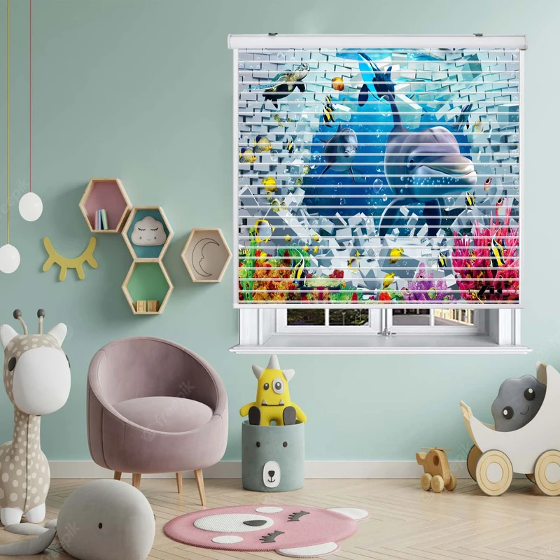 پرده زبرا زیو مدل سیلوئت K3075 سایز 150x150 سانتی متر