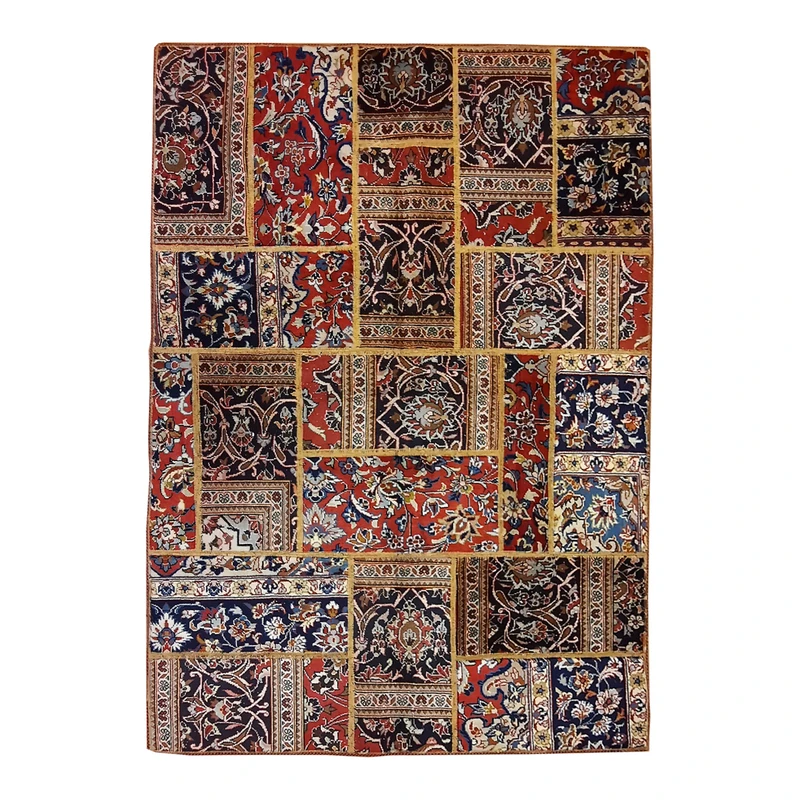 کلاژ فرش دستبافت سه متری مدل چهل تکه کد N.K.P.CO.C37