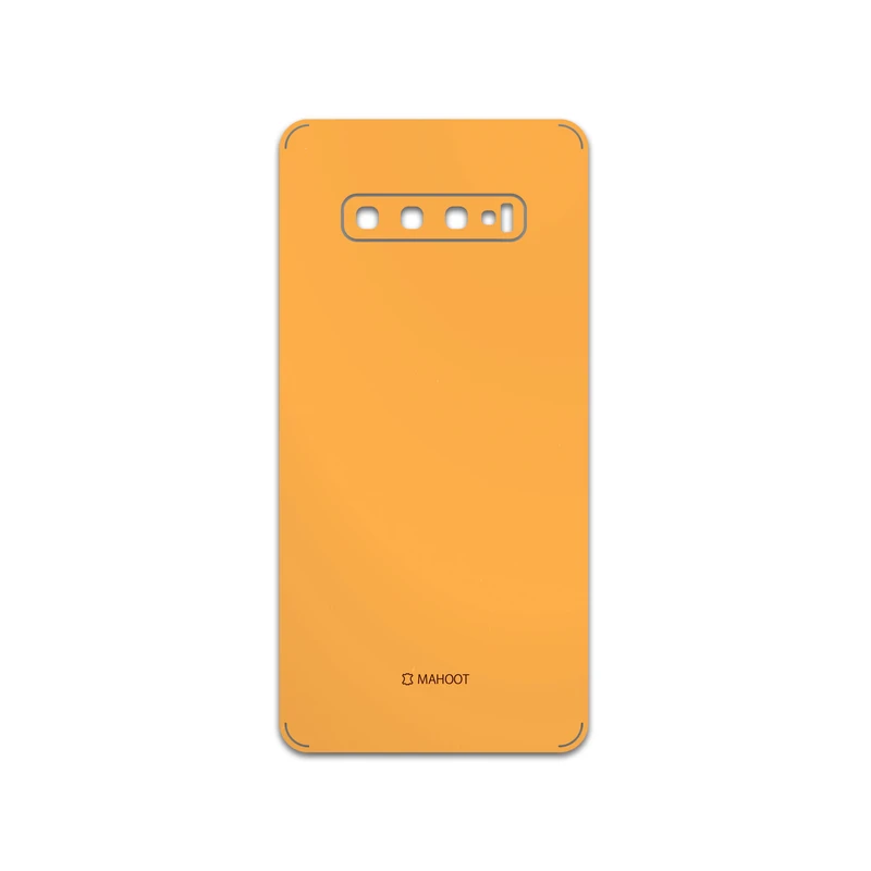 برچسب پوششی ماهوت مدل Matte-Orange مناسب برای گوشی موبایل سامسونگ Galaxy S10 Plus