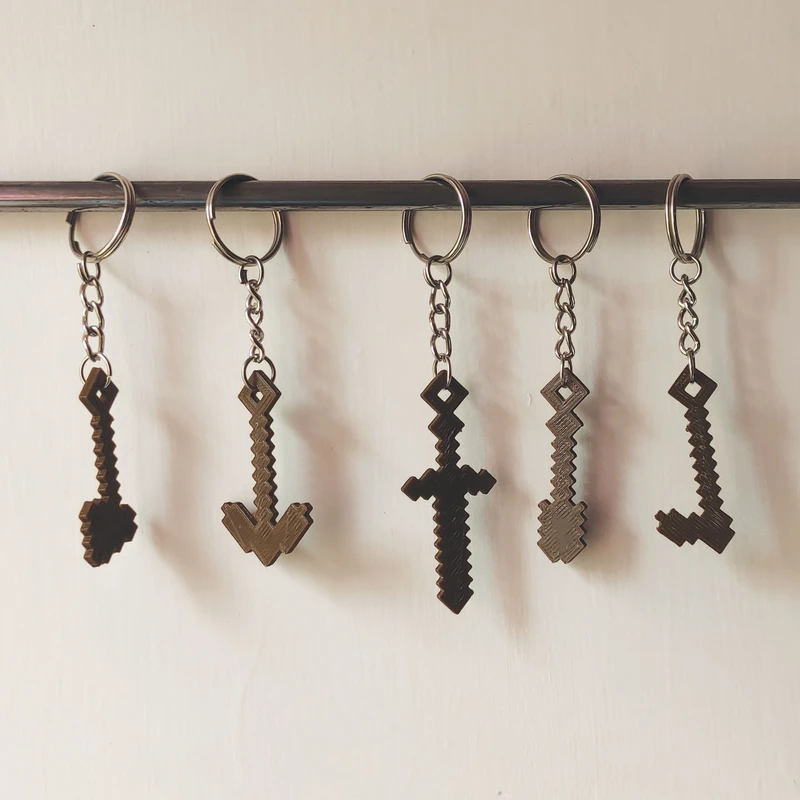 عکس شماره 2 : جاکلیدی مدل ماینکرافت کد 1001 مجموعه 5 عددی