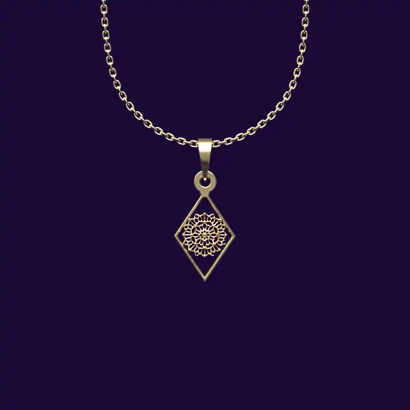 گردنبند طلا 18 عیار زنانه مدوپد مدل هندسی کد CC2-1-1232