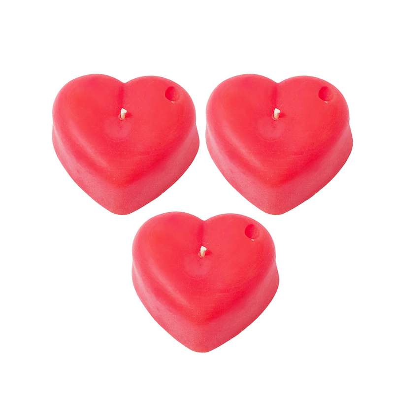 شمع شناور هیوا مدل قلب طرح عاشقانه کد 96 بسته 3 عددی