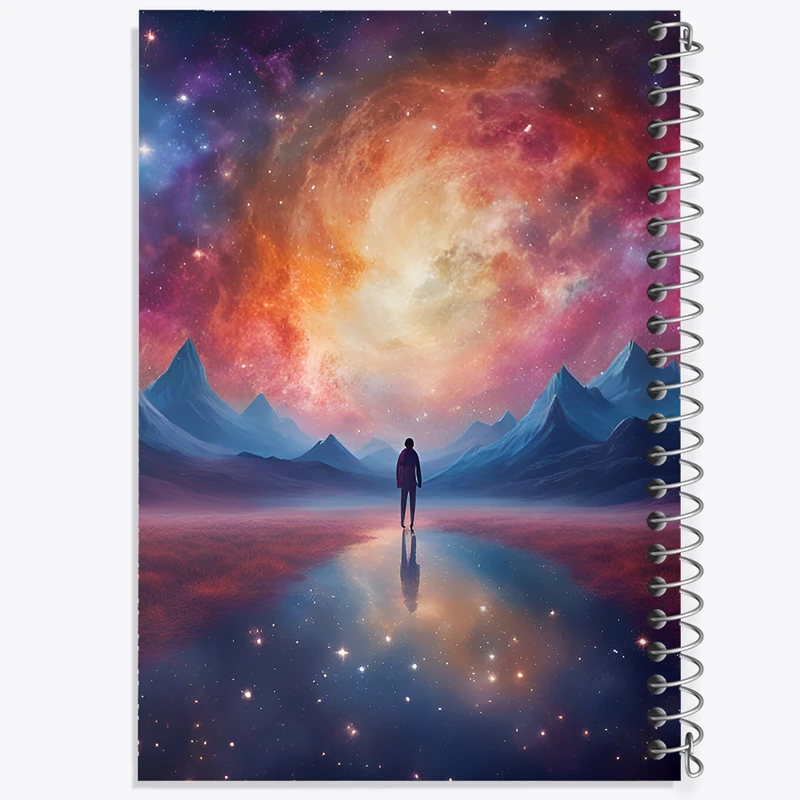 دفتر ژورنال نویسی 50 برگ خندالو مدل نقطه ای طرح کهکشان کد N3425