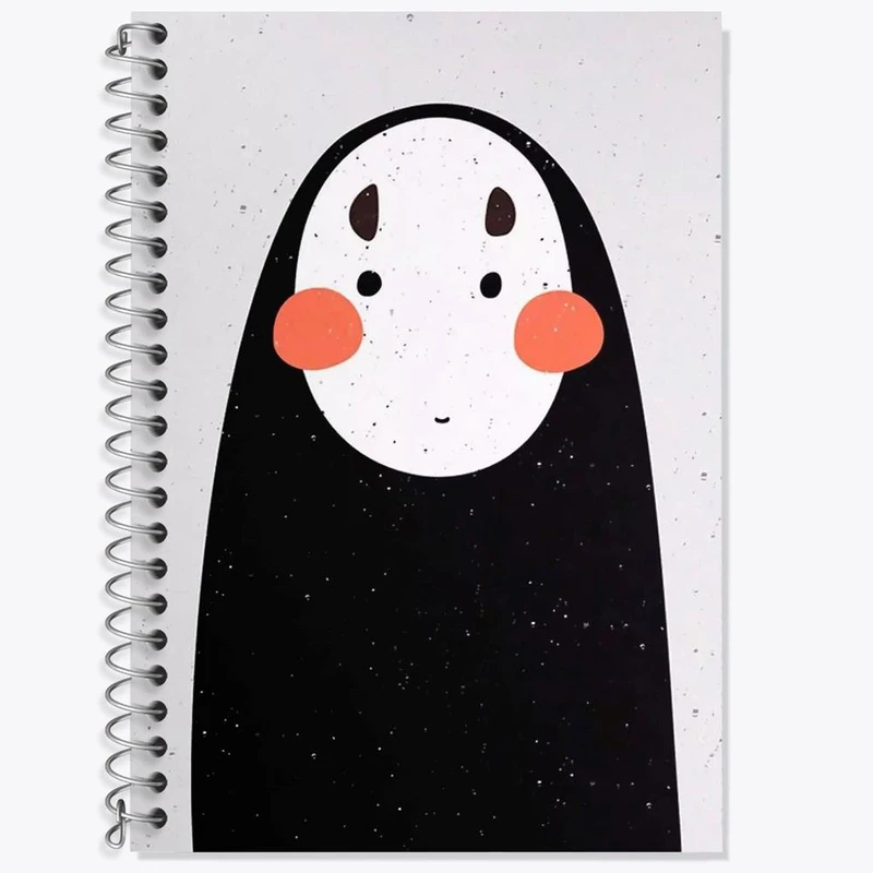 دفتر زبان 50 برگ خندالو مدل سه خط طرح کائوناشی انیمه شهر اشباح Spirited Away کد 4877